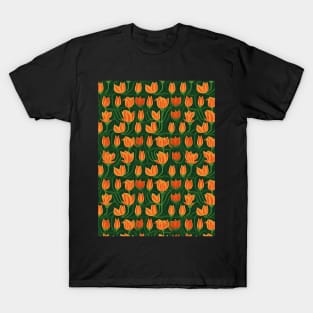 Tulips Flower Seamless Pattern V9 T-Shirt